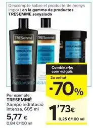 Caprabo Tresemmé - xampú hidratació intensa oferta