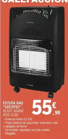 E.Leclerc Cecotec - estufa gas oferta