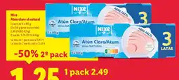 Lidl NIXE Atún claro al natural oferta