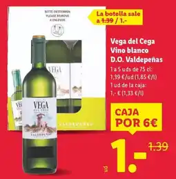 Lidl Vega del Cega Vino blanco D.O. Valdepeñas oferta