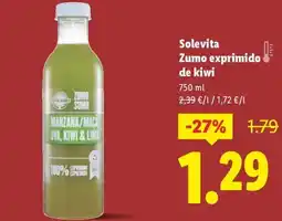 Lidl SOLEVITA Sumo Zumo exprimido de kiwi oferta