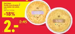 Lidl Chef Select Tortilla fresca de patata con cebolla /sin cebolla oferta