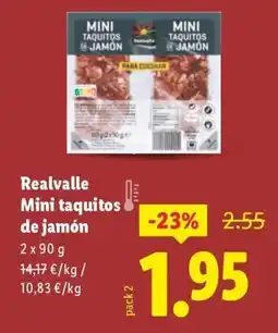 Lidl REALVALLE Mini taquitos de jamón oferta