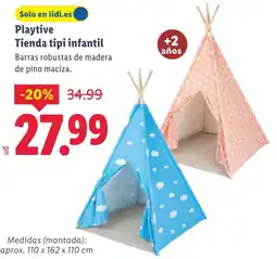 Lidl PLAYTIVE Tienda tipi infantil oferta