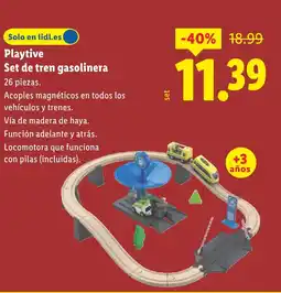 Lidl PLAYTIVE Set de tren gasolinera oferta