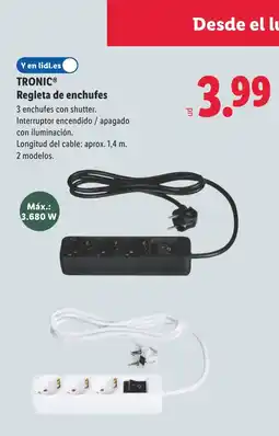 Lidl TRONIC Regleta de enchufes oferta