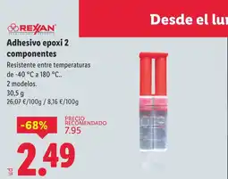 Lidl REXAN Adhesivo epoxi 2 componentes oferta