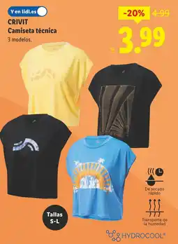 Lidl CRIVIT Camiseta técnica oferta