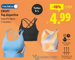 Lidl CRIVIT Top deportivo oferta