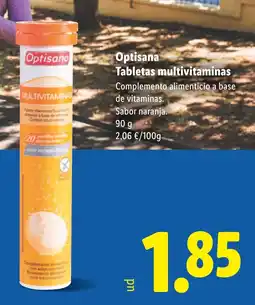 Lidl OPTISANA Tabletas multivitaminas oferta