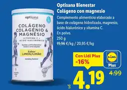 Lidl OPTISANA Bienestar Colágeno con magnesio oferta