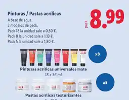 Lidl Pinturas / Pastas acrílicas oferta