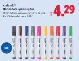 Lidl CRELANDO Rotuladores para tejidos oferta