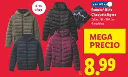 Lidl ESMARA Kids Chaqueta Chaqueta ligera Tallas: 134-164 cm. 4 modelos. oferta
