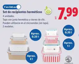 Lidl Set de recipientes herméticos oferta