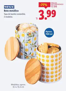 Lidl WENKO Bote metálico oferta