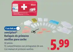 Lidl SENSIPLAST Botiquín de primeros auxilios para coche oferta