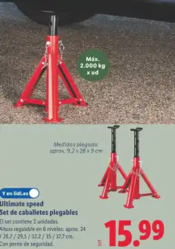 Lidl Ultimate speed Set de caballetes plegables oferta