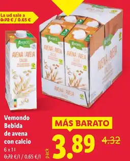 Lidl VEMONDO Bebida de avena con calcio oferta