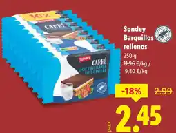 Lidl SODNEY Barquillos rellenos oferta