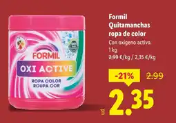 Lidl FORMIL Quitamanchas ropa de color oferta