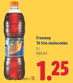 Lidl FREEWAY Té frío melocotón oferta