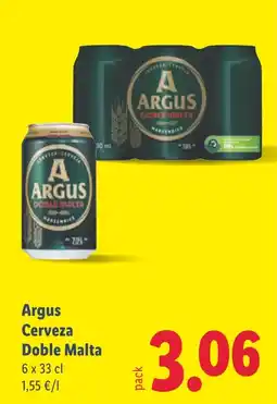 Lidl ARGUS Cerveza Doble Malta oferta