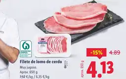 Lidl Filete de lomo de cerdo oferta