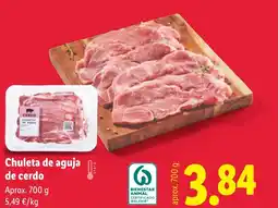 Lidl Chuleta de aguja de cerdo oferta
