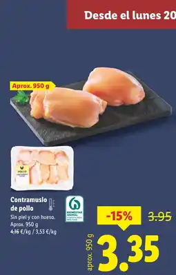 Lidl Contramuslo de pollo oferta