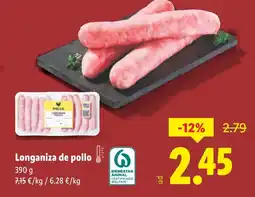 Lidl Longaniza de pollo oferta