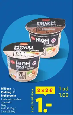 Lidl MILBONA Pudding high protein oferta