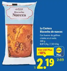Lidl LA CESTERA Bizcocho de nueces oferta