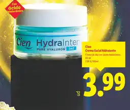 Lidl CIEN Crema facial hidratante oferta