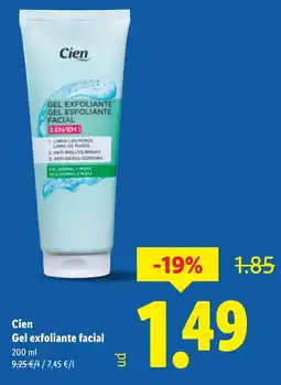 Lidl CIEN Gel exfoliante facial oferta
