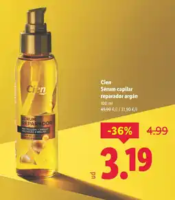 Lidl CIEN Sérum capilar reparador argán oferta