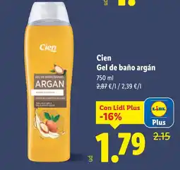 Lidl CIEN Gel de baño argán oferta