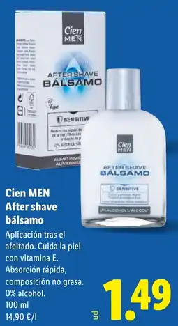 Lidl CIEN MEN After shave bálsamo oferta