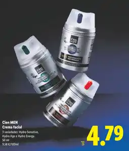 Lidl CIEN MEN Crema facial oferta
