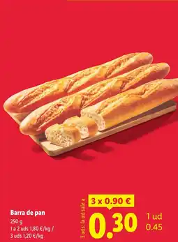 Lidl Barra de pan oferta