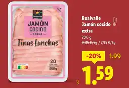 Lidl REALVALLE Jamón cocido extra oferta