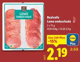 Lidl REALVALLE Lomo embuchado oferta