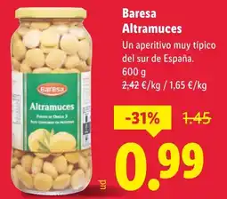 Lidl BARESA Altramuces oferta