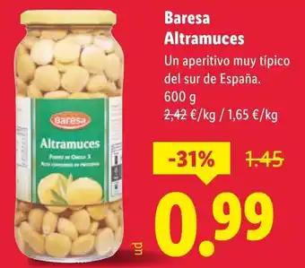 Lidl BARESA Altramuces oferta