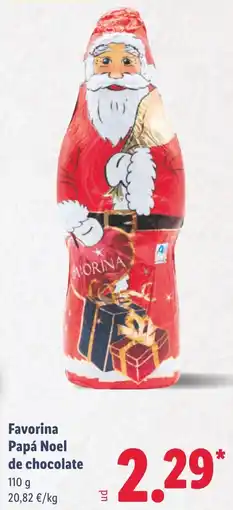 Lidl FAVORINA Papá Noel de chocolate oferta