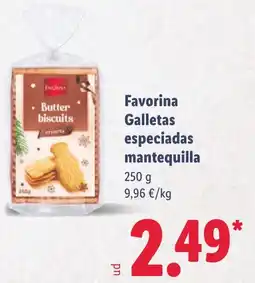 Lidl FAVORINA Galletas especiadas mantequilla oferta