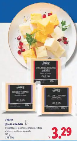 Lidl DELUXE Queso cheddar oferta