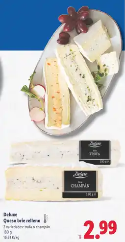 Lidl DELUXE Queso brie relleno oferta