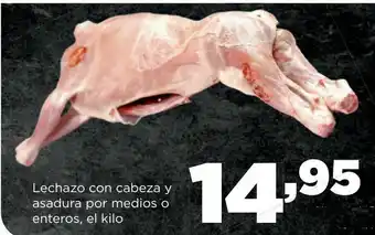 Alimerka Lechazo con cabeza y asadura por medios o enteros oferta