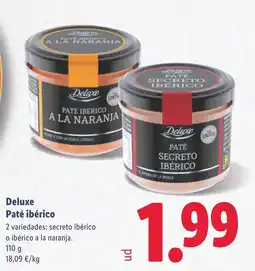 Lidl DELUXE Paté ibérico oferta
